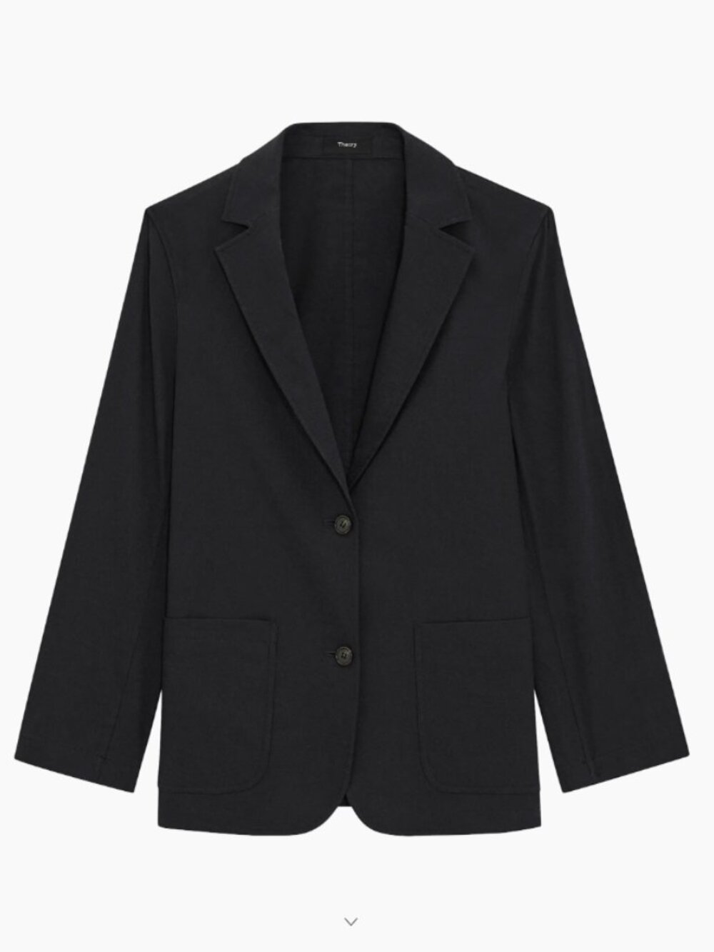 New Theory Relaxed Single-Breasted linen blend Jacket - Picture 2 of 9